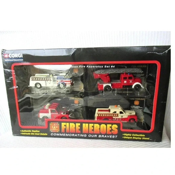 Fire Fighter Hero Engine Rescue Trucks Die Cast Classic Historic Collectable NEW - Picture 1 of 5